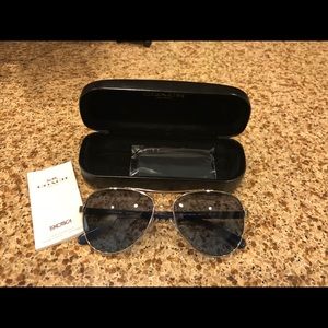 Coach Blue Mirrored Sunglasses